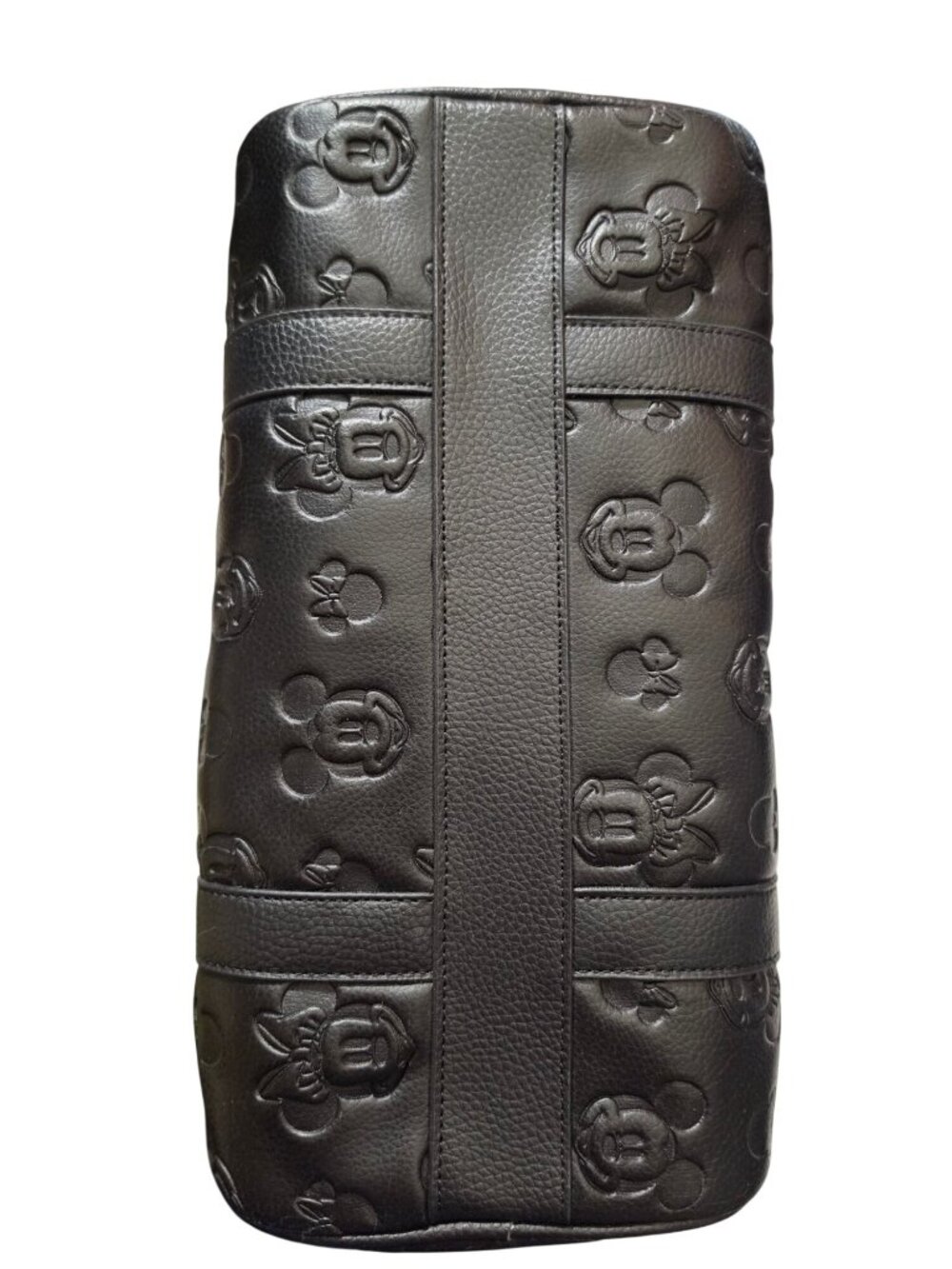 Loungefly Disney Mickey Minnie Embossed Black Barrel Bowler Satchel Purse w/ Dus - Picture 5 of 9